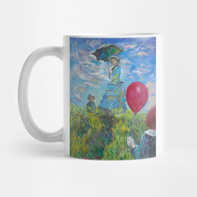 Woman with a Parasol, Clown with a Balloon by LouiseSullivanArt